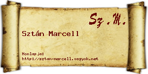 Sztán Marcell névjegykártya