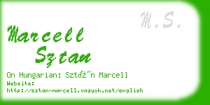 marcell sztan business card